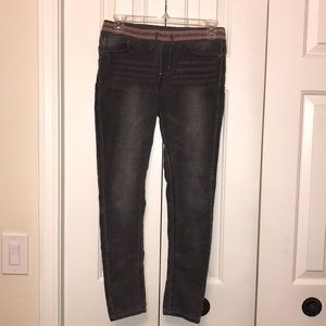 SO Dark Gray Knit Waist Jeggings Size 14